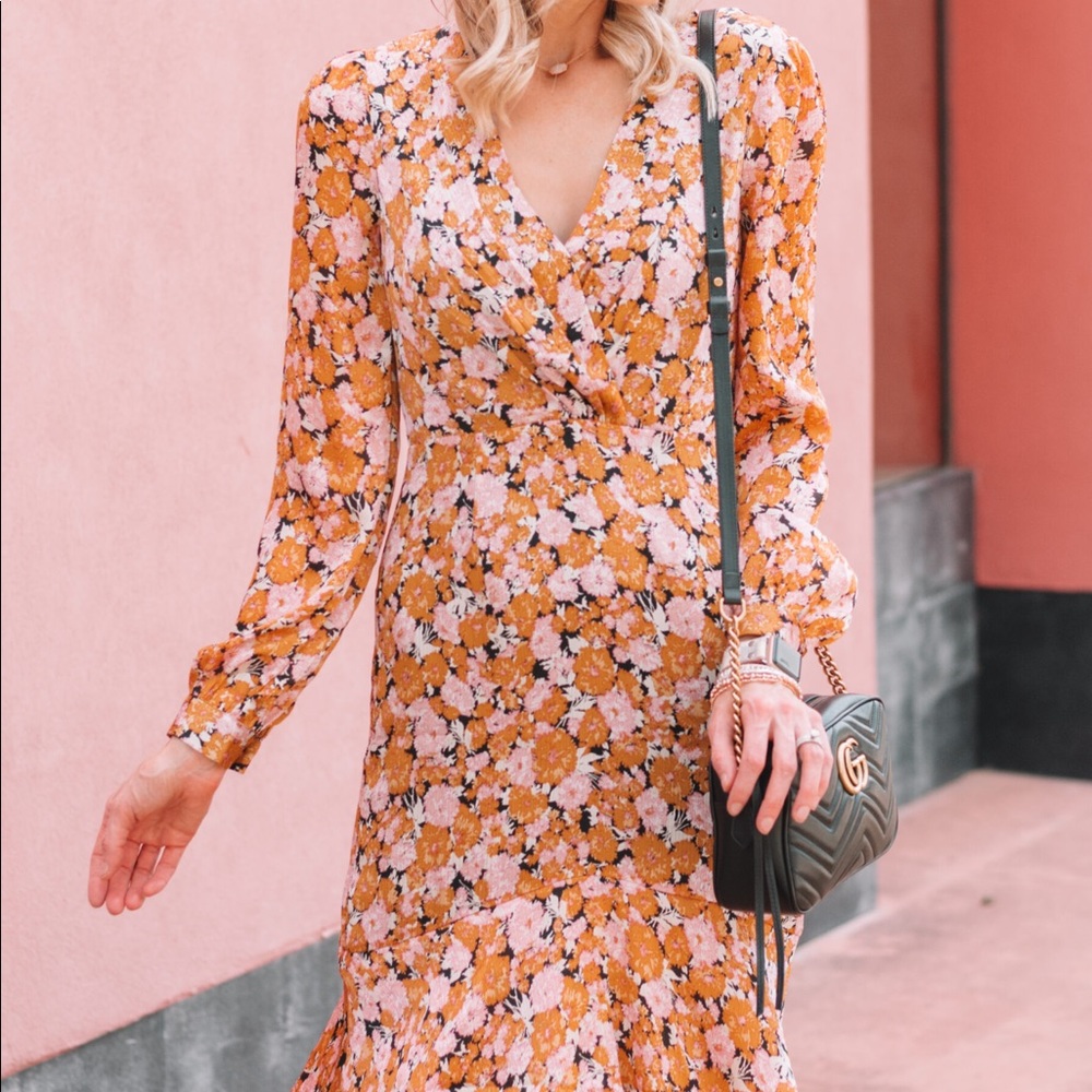WAYF Celeste midi dress floral